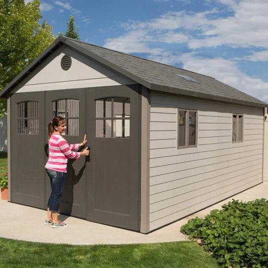 Life Outdoor Storage Shed 11 x 18.5 Feet Desert Sand - 60236